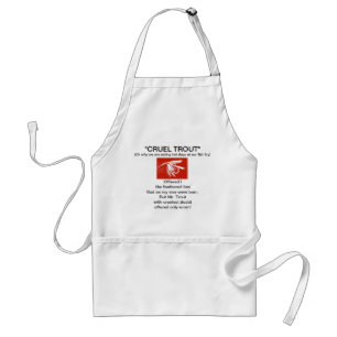Apron "Red Natat Fly-Cruel Trout" Standaard Schort