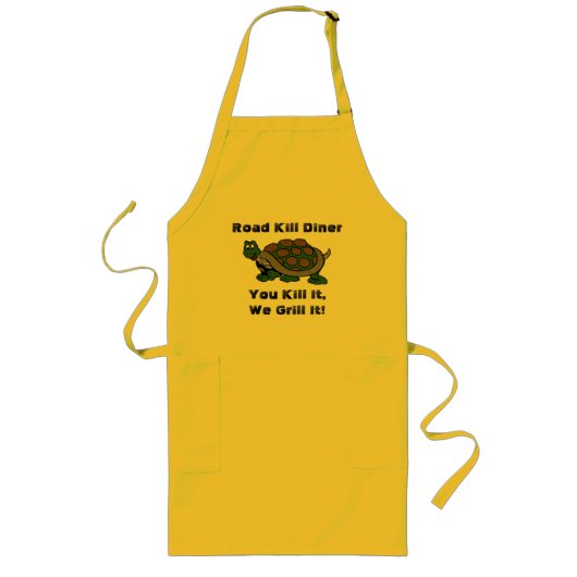 Apron RoadKill Road Kill Turtle Camping Rver Lang Schort (Voorkant)