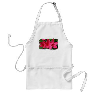 apron - roze plumerias standaard schort