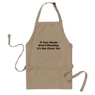 Apron / Slogan reinigen! Standaard Schort