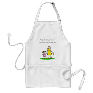 Apron voor aangepaste moeders en dochterfamilies standaard schort