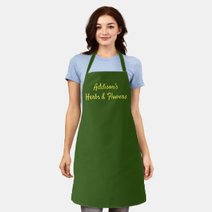 Apron voor tuinbouw, kruiden, groen, je eigen woor schort