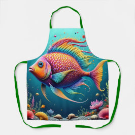 Apron With a Happy Fish Schort