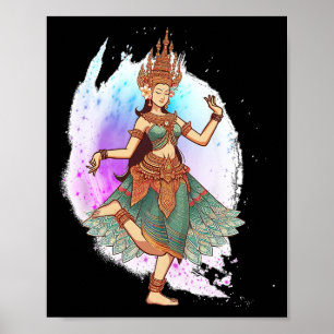 Apsara Dancing Cambodjaanse Dans Khmer Ontmoet Mij Poster