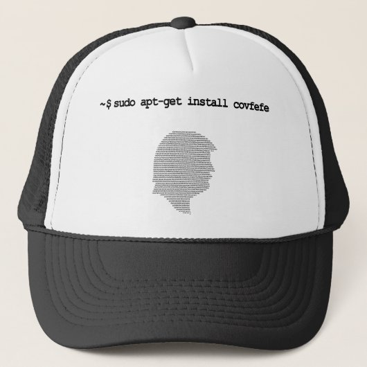 apt-get install covfefe Funny Trump Linux Command Trucker Pet (Voorkant)
