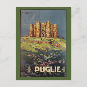 Apulia Castle del Monte, Italiaans reisbureau Briefkaart