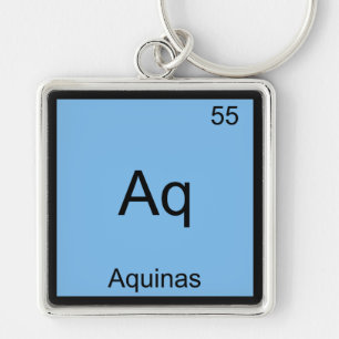 Aq - Aquinas Grappig Element Chemie Symbool T-shir Sleutelhanger
