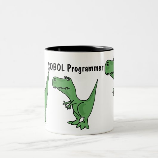 AQ- tasse de dinosaure de programmeur de COBOL (Centre)