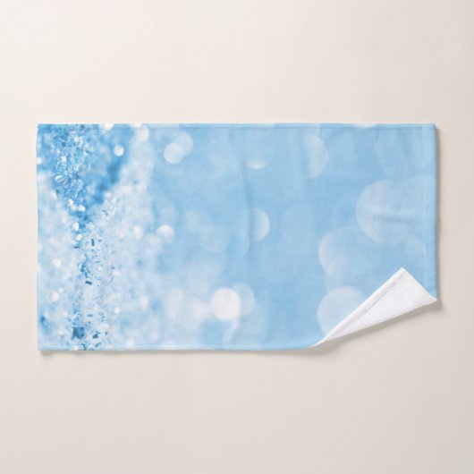 AQAU BLUE SPARKLE BUBBLE BATHROOM TOWEL BAD HANDDOEK (Handdoek)