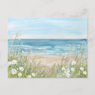 Aqaurell Illustration Strand Landschaft pastell Briefkaart