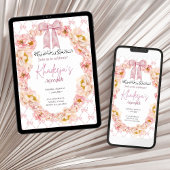 Aqeeqah Floral Bow rose Invitation