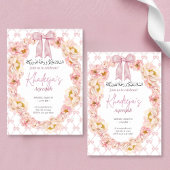 Aqeeqah Floral Bow rose Invitation