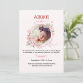 Aqeeqah Floral Rose- Aqiqah- Invitation (Debout devant)