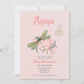 Aqiqa-uitnodigingssjablonen Digitale Libelle Meisj Kaart (Voorkant)