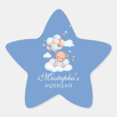 Aqiqah Baby Boy Star Sticker (Voorkant)