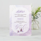 Aqiqah Invitation Baby Naming Ceremony It’s a Girl (Debout devant)