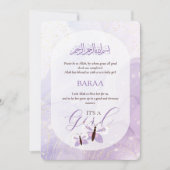 Aqiqah Invitation Baby Naming Ceremony It’s a Girl (Devant)