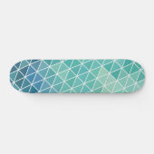 Aqua Abstracte driehoeken Skateboard (Horizontaal)