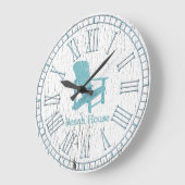 Aqua Adirondack-stoel Jouw tekst Grote Klok (Hoek)