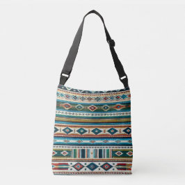 "AQUA" ADJUSTABLE TOTE - Mexican-Style Weave Crossbody Tas