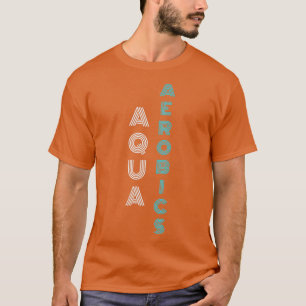 Aqua Aerobics stijlvol blauw en witte typografie G T-shirt