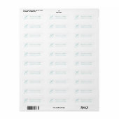 Aqua Ampersand Monogram Return Address Labels (Full Sheet)