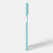 Aqua and White Monogrammed Stripes Case-Mate iPhone Case (Achterkant / Rechts)