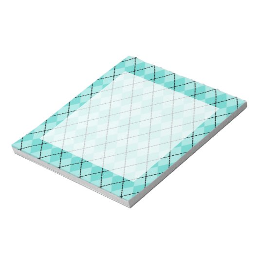 Aqua Argyle Notitieblok (Gedraaid)