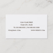 Aqua avec Carte de visite Feuille blanc (Dos)
