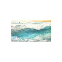 Aqua Awakening Encaustic Painting, een digitale oc