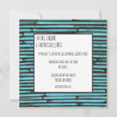 Aqua Bamboo Sea Shell Faire-part de mariage (Dos)