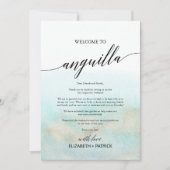 Aqua Beach Anguilla welkomstbrief & route (Voorkant)