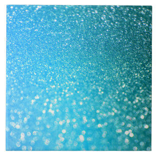 Aqua Beach Blue Summer Glitter Tegeltje