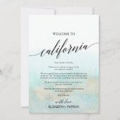 Aqua Beach California Welkomstbrief en reisroute (Voorkant)