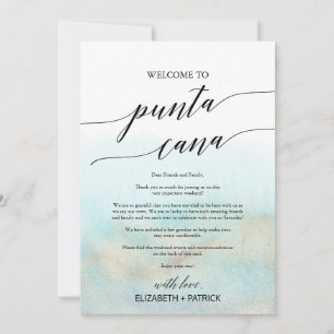 Aqua Beach Punta Cana Welcome Letter & Itinerary