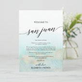 Aqua Beach San Juan Welcome Letter & Itinerary (Staand voorkant)