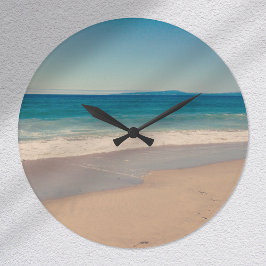 Aqua Beach Scene Grote Klok