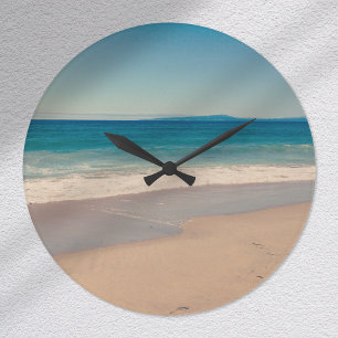 Aqua Beach Scene Grote Klok