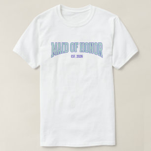 Aqua + Beige Streep Navy GETUIGE VAN DE BRUID T-shirt