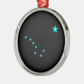 Aqua Big Dipper Metalen Ornament (Links)