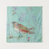 Aqua Bird Wandkleed (Voorkant (horizontaal))