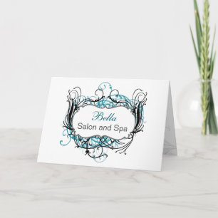 aqua Black and white Chic Business - Hartelijk dan Bedankkaart