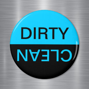 Aqua Black Dirty Clean Magnet Magneet