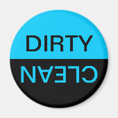 Aqua Black Dirty Clean Magnet Magneet (Voorkant)