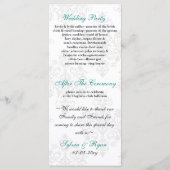 aqua black Wedding programme (Dos)