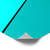 Aqua blauw blauwgroen decoratief poster (Hoek)