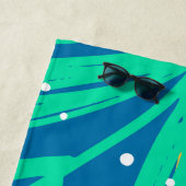 Aqua Blauw Geel Groen Voor Meisjes & Jongens Weeke Strandlaken (In situ)