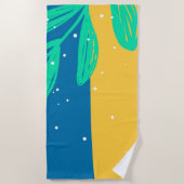 Aqua Blauw Geel Groen Voor Meisjes & Jongens Weeke Strandlaken (Voorkant)