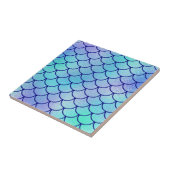 Aqua Blauw Groen Iriserende Zeemeermin Schalen Tegeltje (Zijkant)
