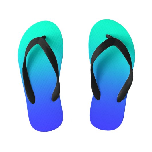 Aqua + Blauw Kinder Teenslippers (Voetbed)